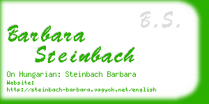 barbara steinbach business card